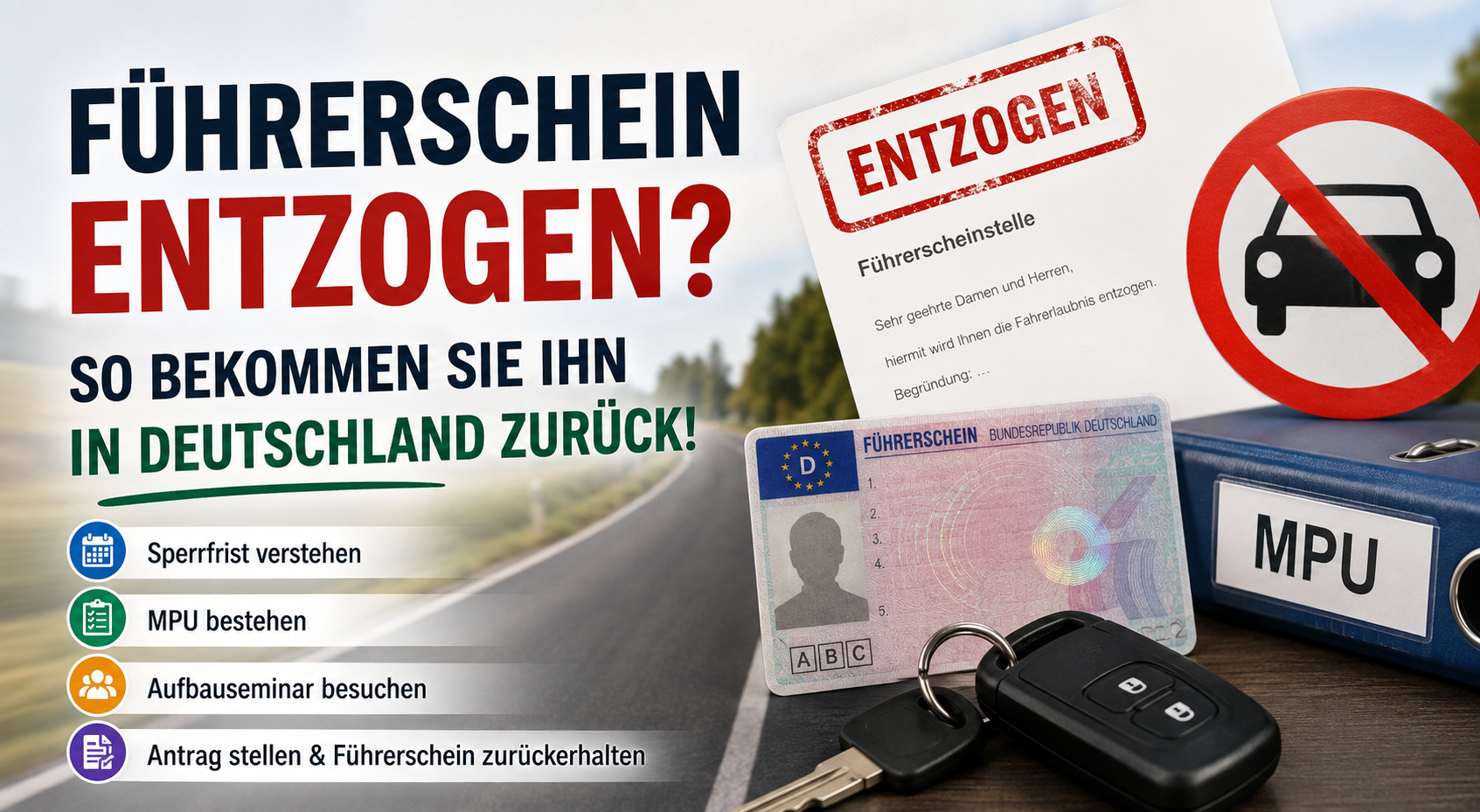 Führerschein in Deutschland entzogen Wie bekommt man ihn zurück