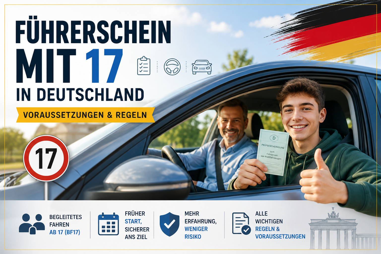 Führerschein mit 17 in Deutschland: Voraussetzungen Regeln
